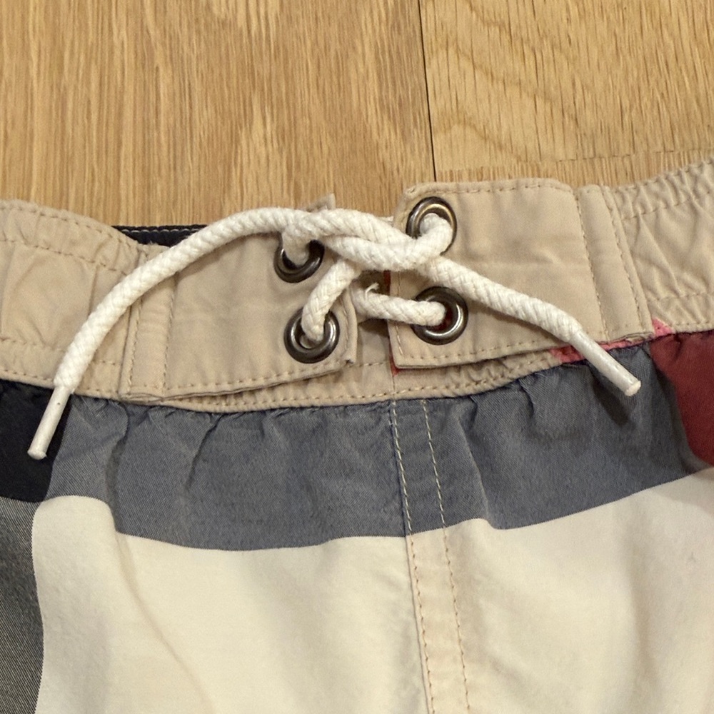 Burberry AUTHENTIC Checkered Swim Shorts - Beige, Black, Red Sz 10Y - Picture 3 of 14